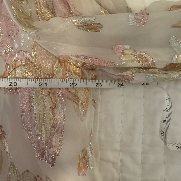 Lilly Pulitzer Metallic Silk Blend Floral Blouse XL - Picture 4 of 8